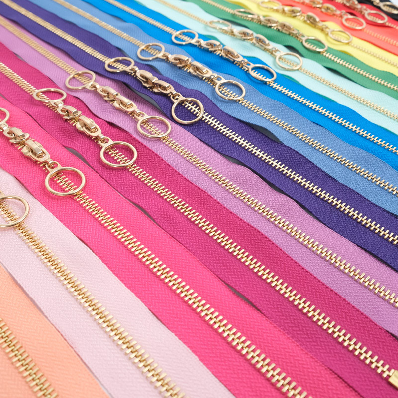 Fermeture Double Curseur Cercle Or